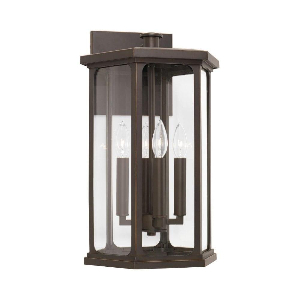 Walton 20" Bronze Metal Lantern Wall Sconce