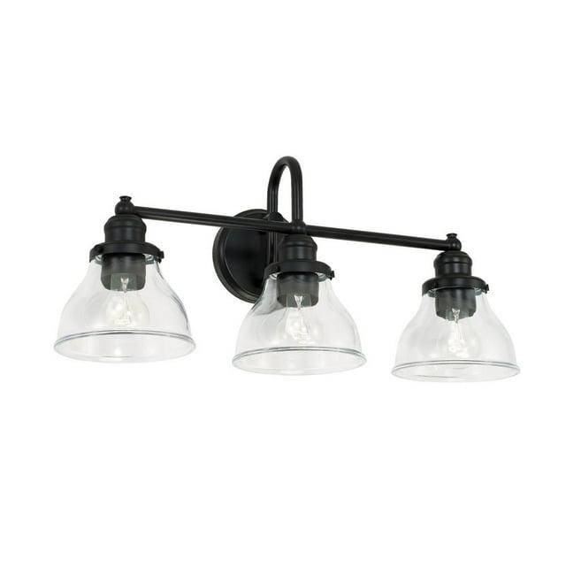 Longshore Tides 3-Light Milk Glass Vanity In Matte Black