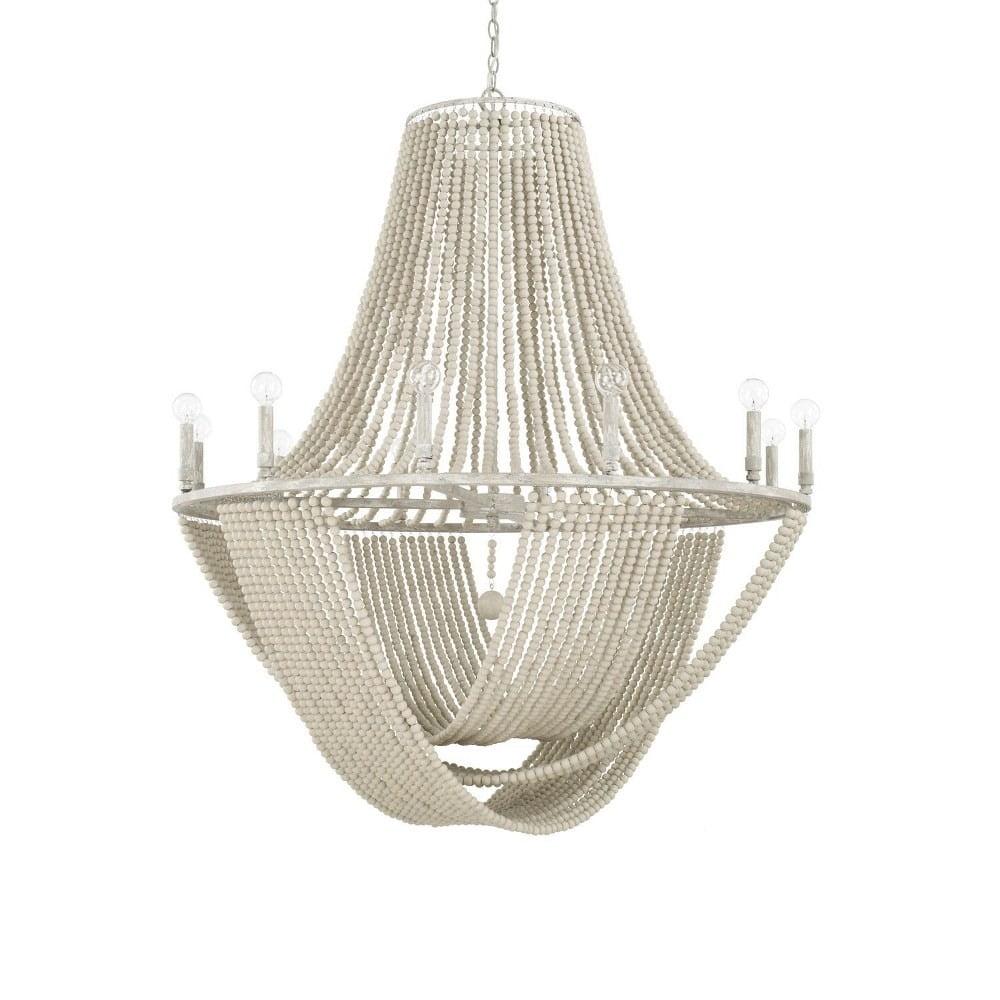 Mystic Sand Beaded 12-Light Coastal Chandelier