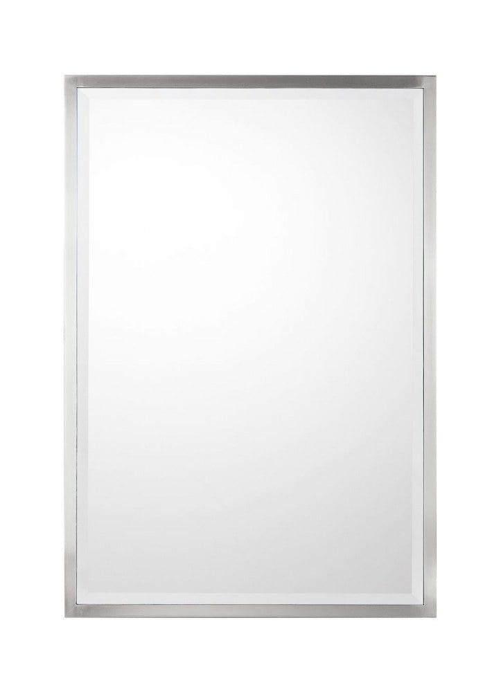 38 Inch Rectangular Decorative Mirror In Modern Style 26 High By 38 Wide-Brushed Nickel Finish Capital Lighting M382656