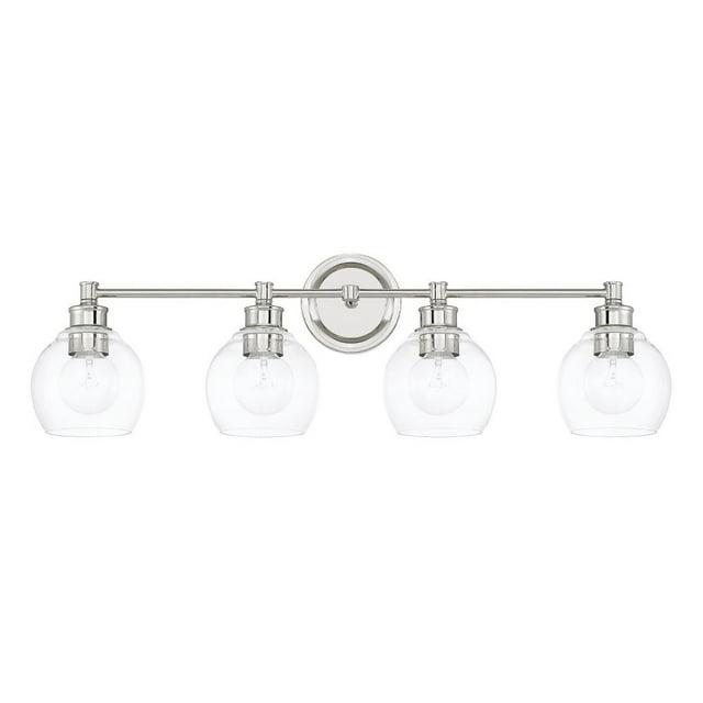 Capital Lighting 121141-426 Mediados de Siglo 4 Luces 32" de Ancho Tocador de Baño - Níquel