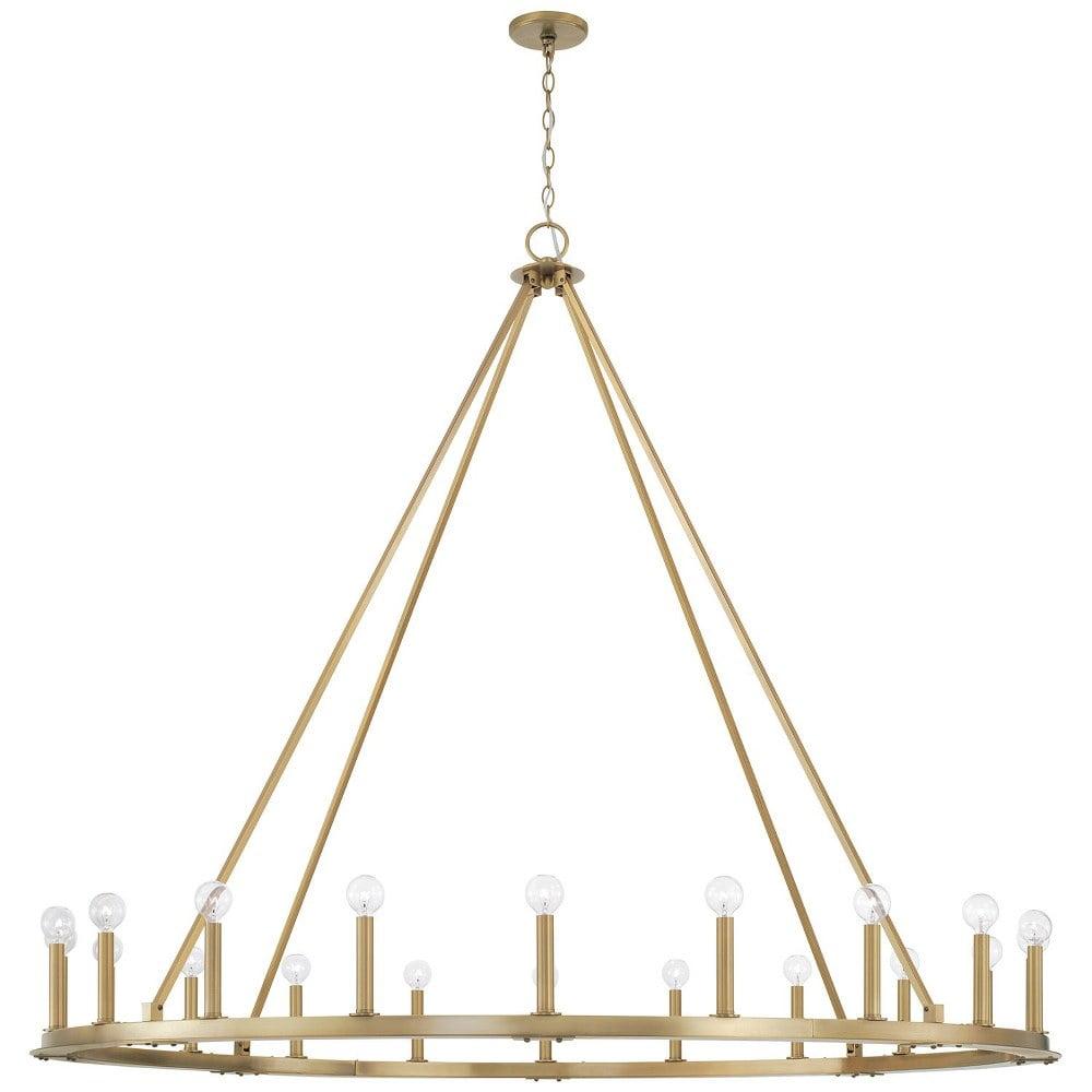 Pearson 20 - Light Dimmable Wagon Wheel Chandelier