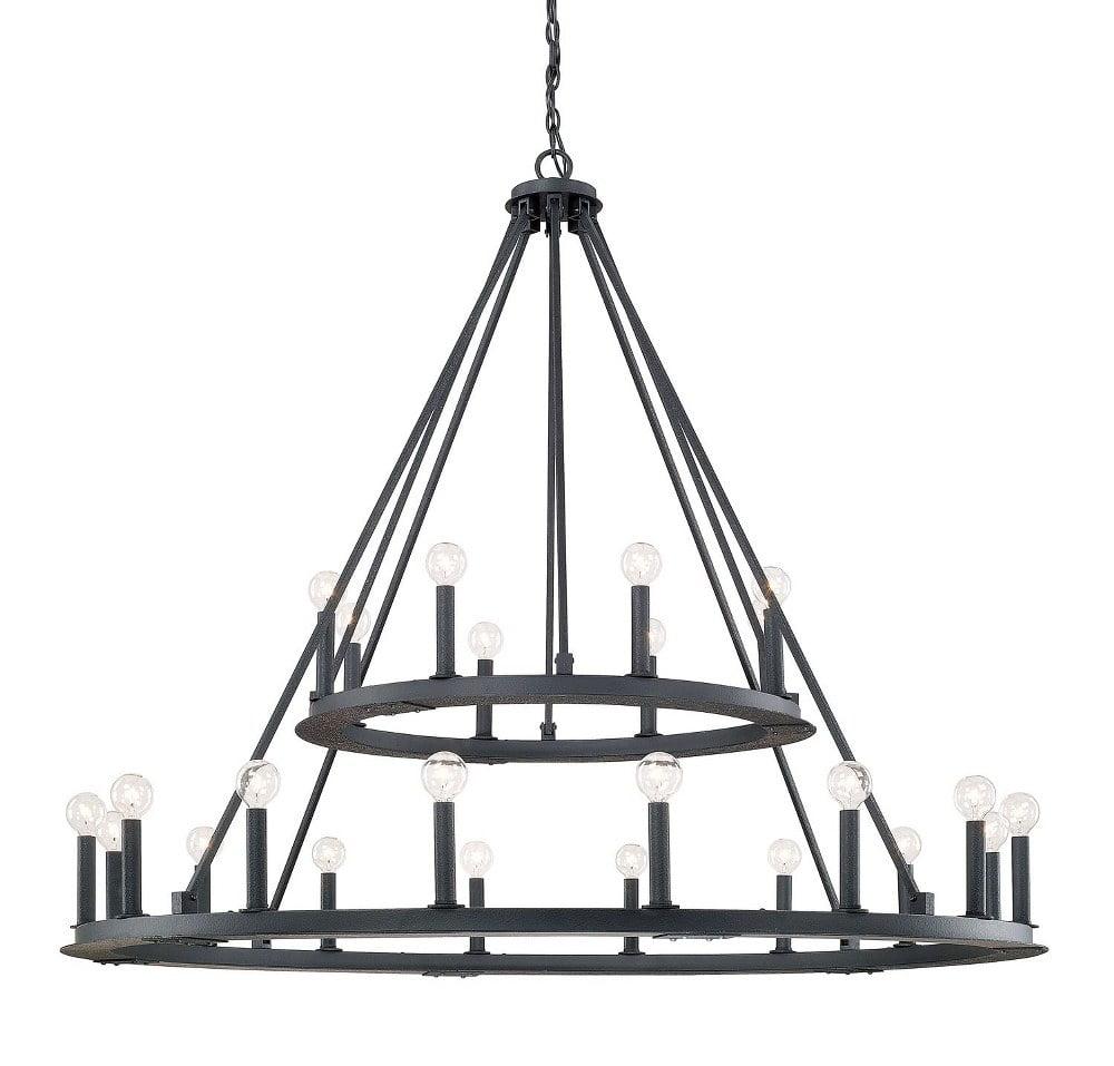 Capital Lighting Pearson 24 - Light Chandelier in  Black Iron