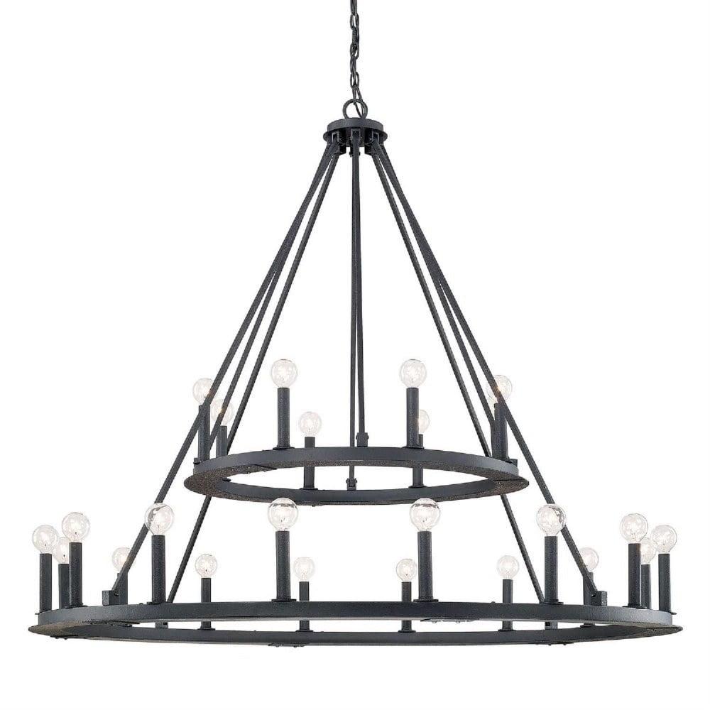 Capital Lighting Pearson 24 - Light Chandelier in  Black Iron