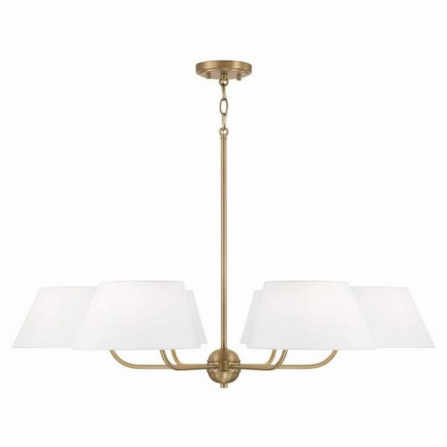 Capital Lighting Welsley 6 - Light Chandelier in  Aged Brass
