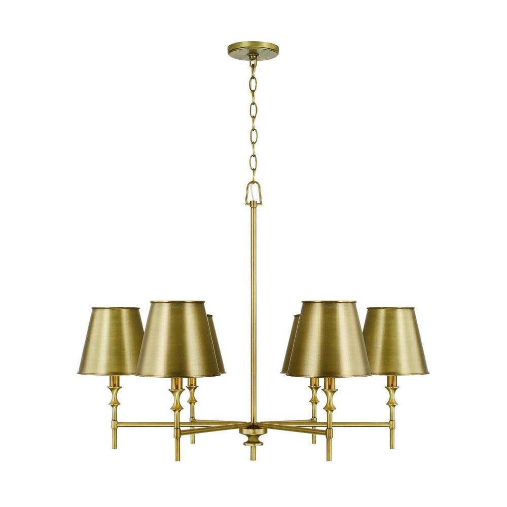 Capital Lighting Whitney 6 - Light Chandelier in  Aged Brass