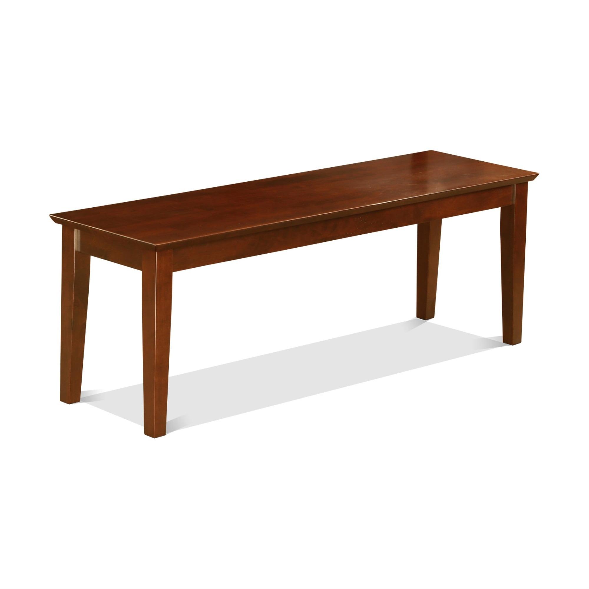 Capri 51" Mahogany Rubberwood Traditional Dining Bench