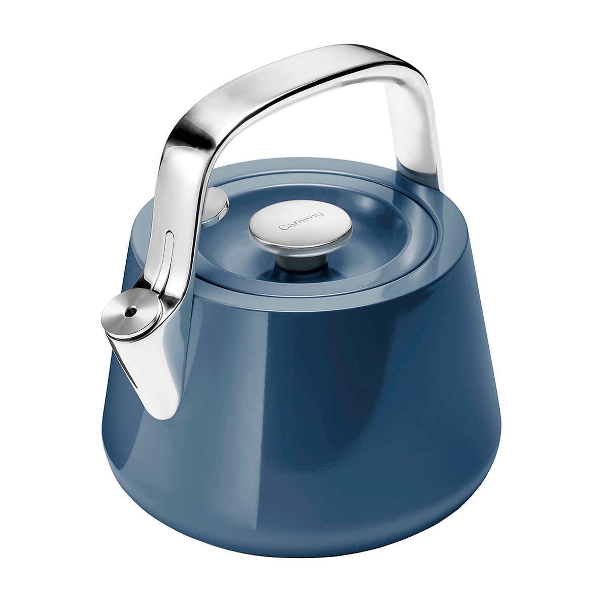 Navy Blue Stainless Steel Whistling Tea Kettle