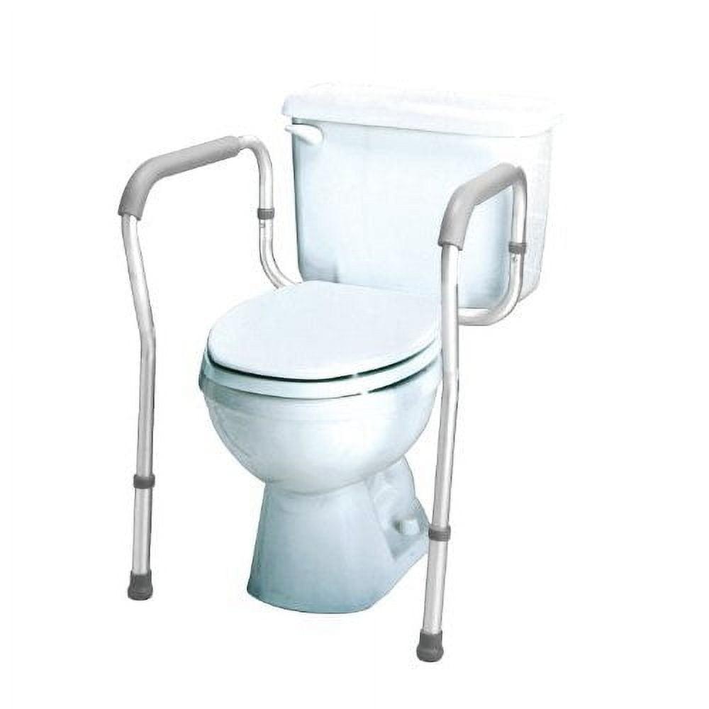 Adjustable Height Metal Toilet Safety Frame with Non-Slip Pads