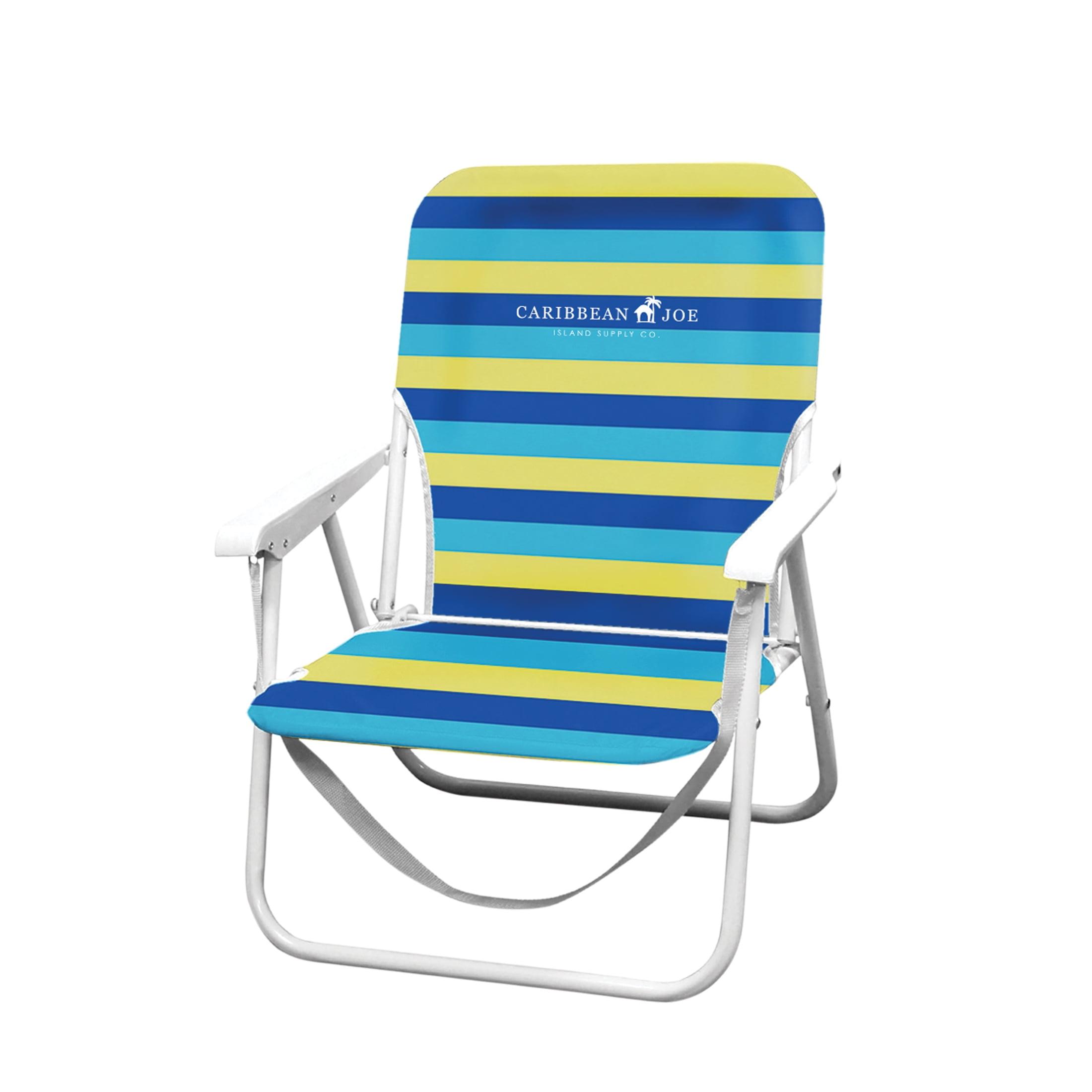Caribbean Joe Burlap Folding Beach Chair
