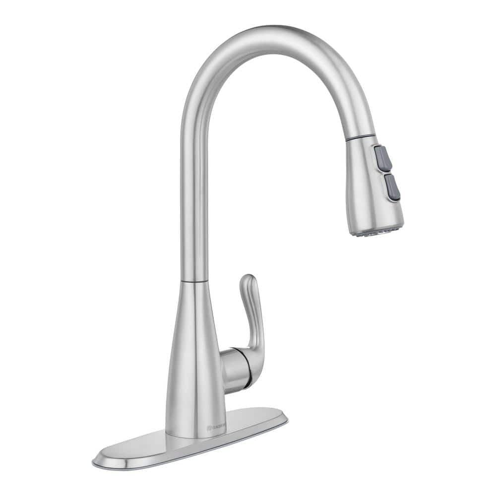 Stainless Steel Single-Handle Pull-Down Kitchen Faucet with Spray