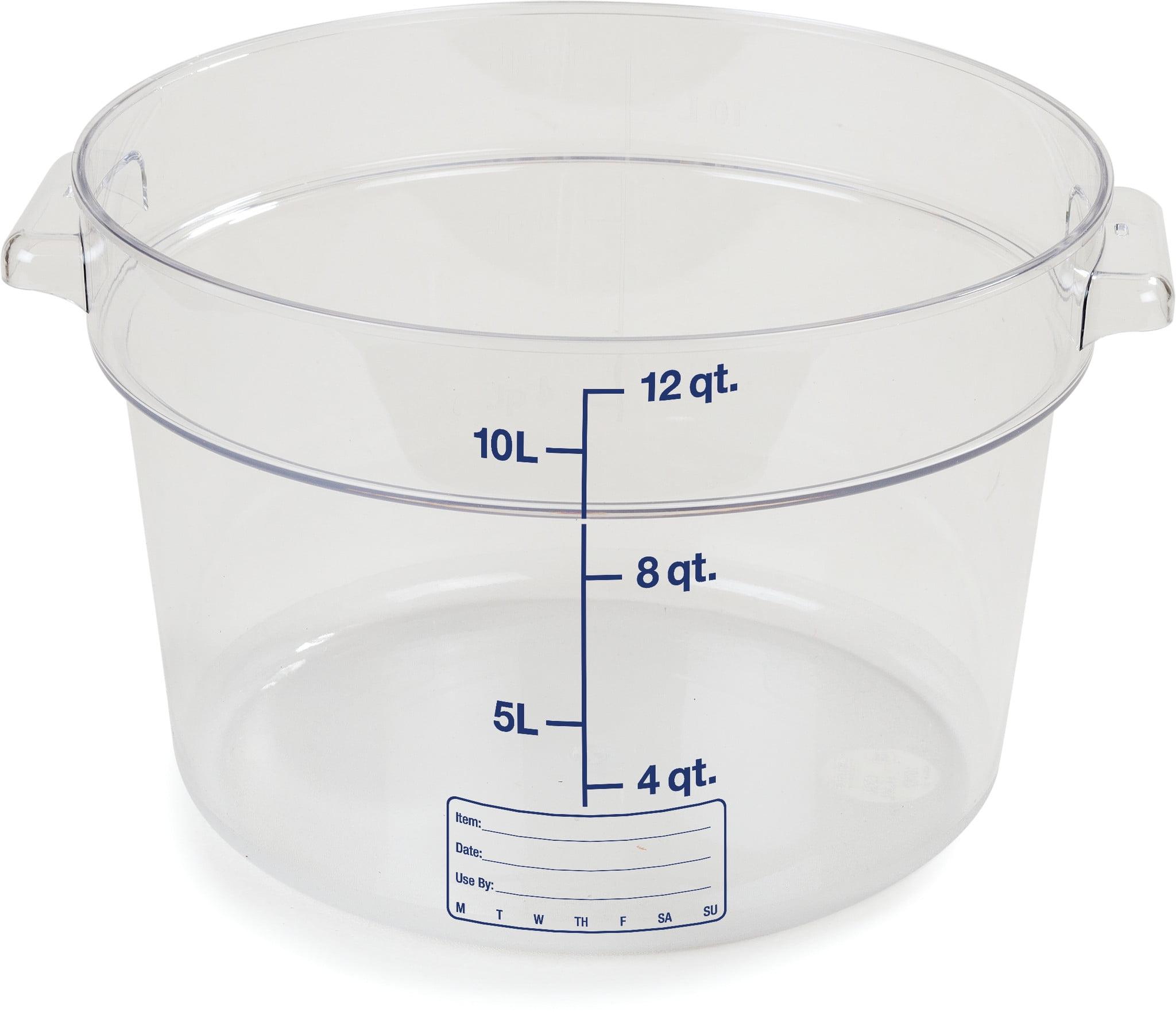 Carlisle 1076707 StorPlus 12 Qt. Round Food Storage Container