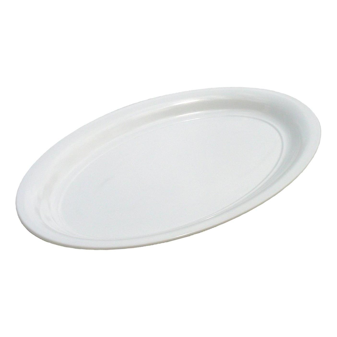 White Oval Melamine Catering Platter 21" x 15"