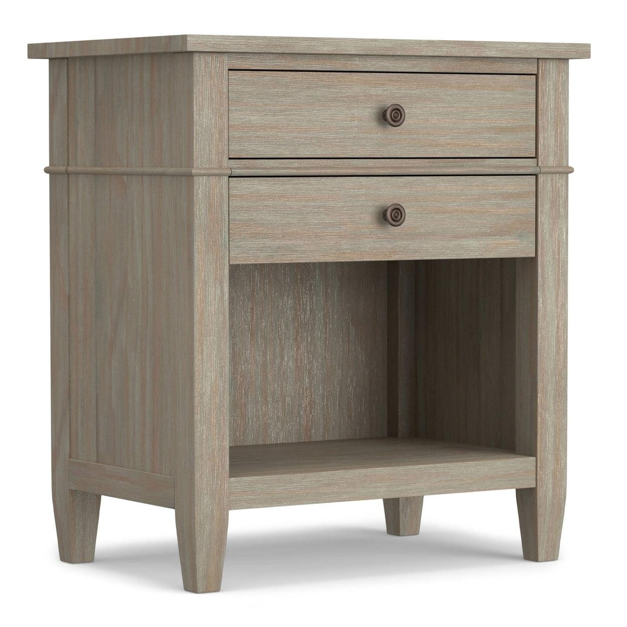 Carlton Solid Wood Light Golden Brown 2-Drawer Bedside Table