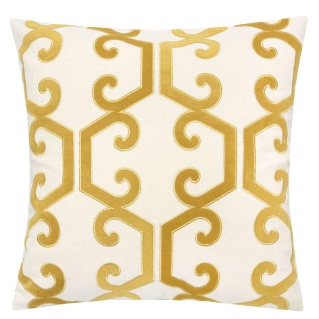Homey Cozy  Applique Cotton Geometric Throw Pillow & Reviews | Wayfair