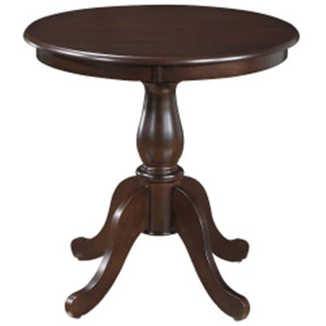 Carolina Living 30" Salem Round Pedestal Dining Table Espresso: Rubberwood, MDF, Non-Extension