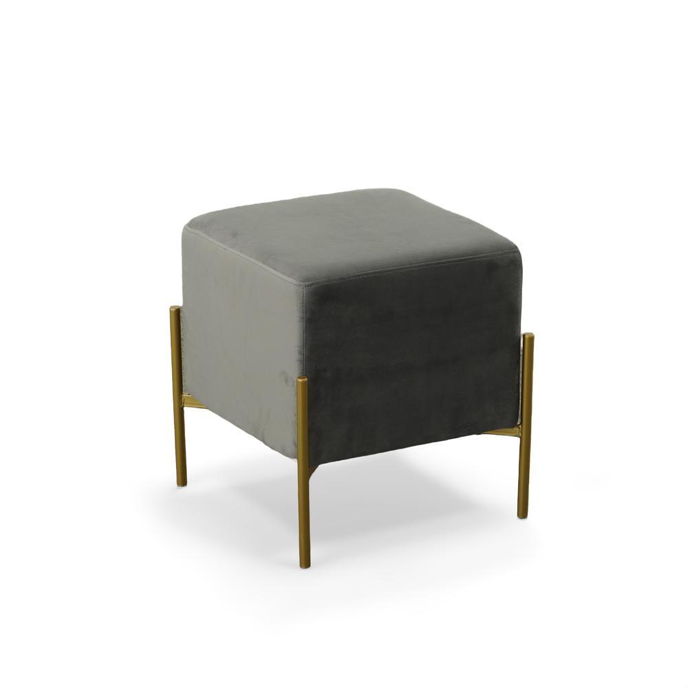 Carolina Classics Adadon Upholstered Accent Stool/Footrest in Gray