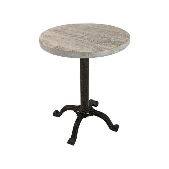 Carolina Living Colton Adjustable Vintage Table Natural Driftwood/Aged Iron: Mango Wood, Iron Frame, 30 Day Warranty