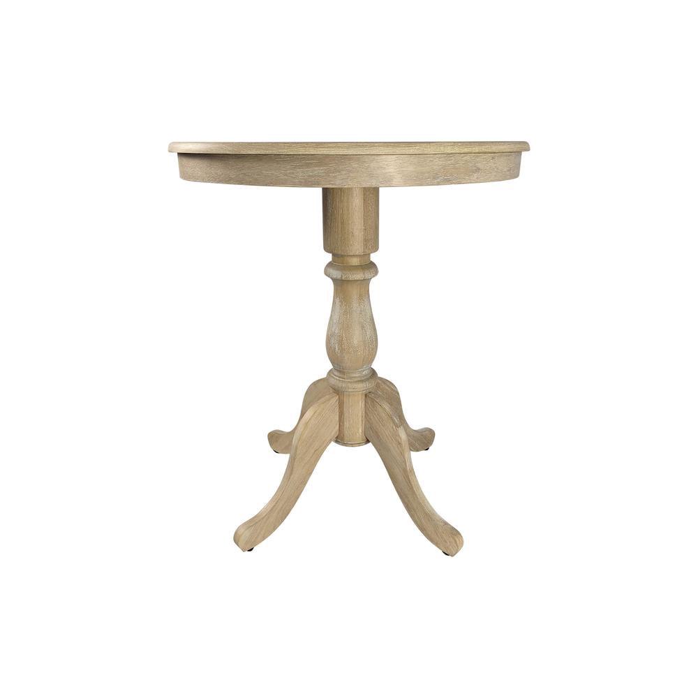 Carolina Living 30" Salem Round Pedestal Bar Table Natural Driftwood