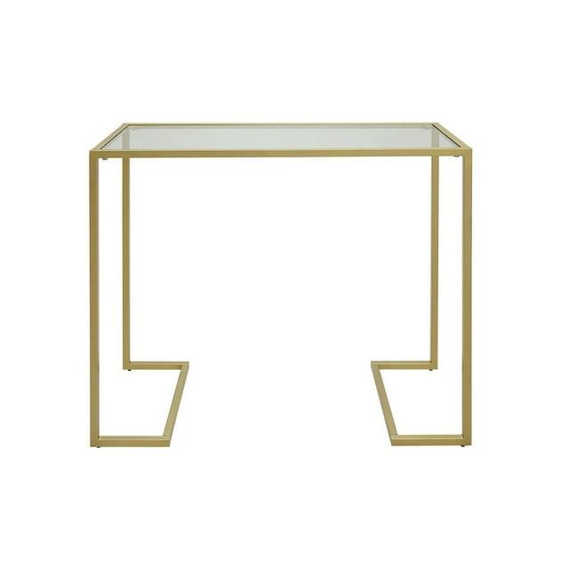Carolina Living Thatcher Glass Top Console Gold
