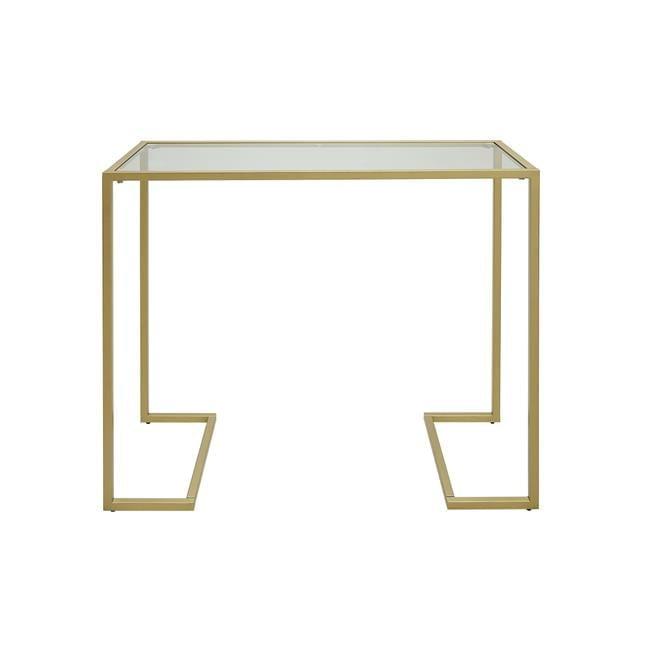Carolina Living Thatcher Glass Top Console Gold