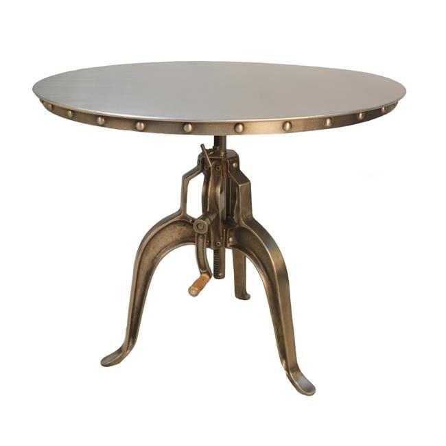 Mundra 36" Round Industrial Metal Counter Height Table