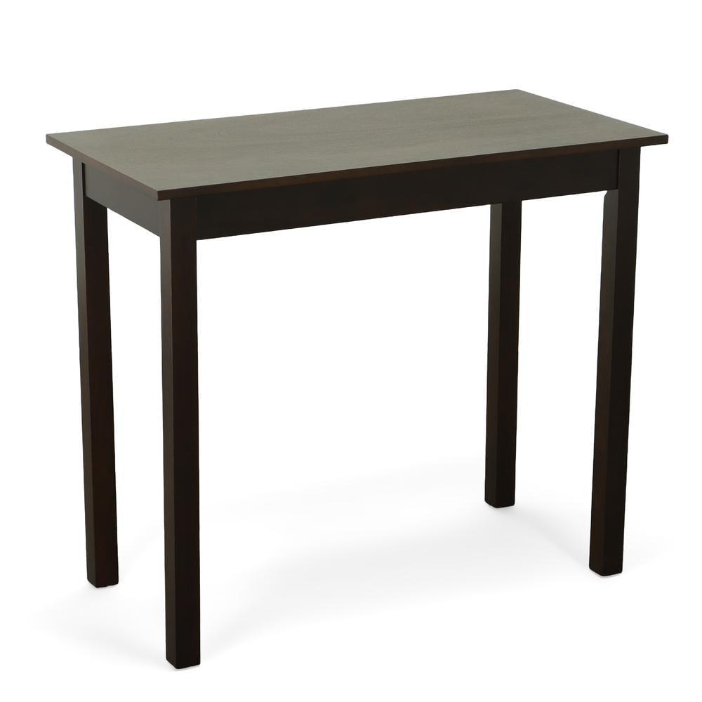 Espresso Rubberwood Transitional Counter Height Pub Table