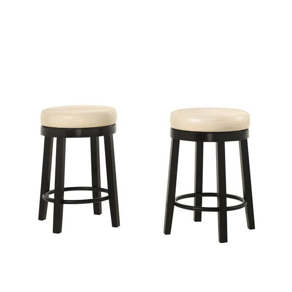 Carolina Cottage Emerson Swivel 30-inch Bar Stool, Set of 2 - N/A Cream/ Espresso Bar Height