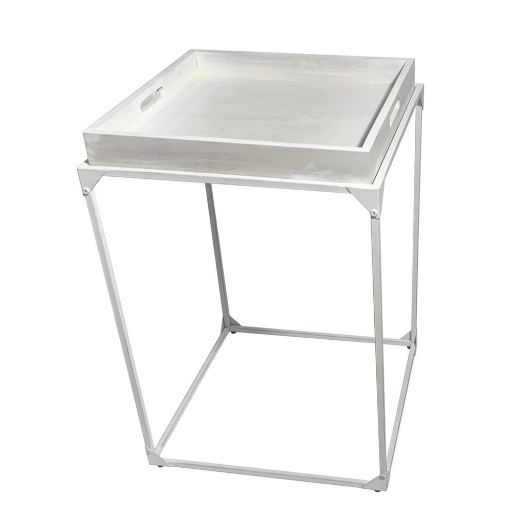 Carolina Living Cooper Tray Table - Whitewash