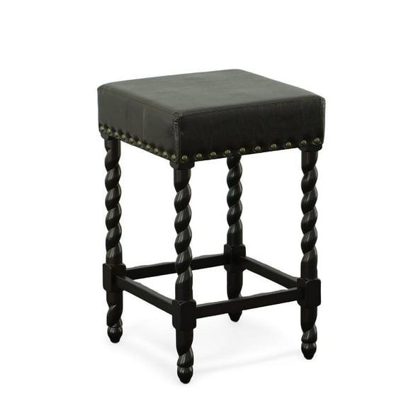 Carolina Living 24" Cadmus Counter Height Barstool Espresso and Table: Upholstered Vinyl, MDF Legs, Foam Fill