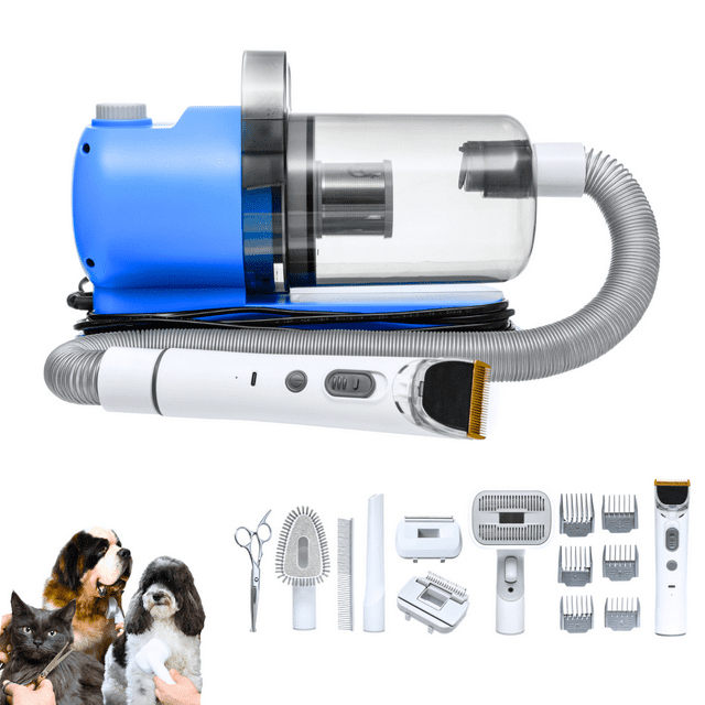 Carolina Pets Pet Grooming Kit for Dogs & Cats, with Vacuum, Removes up to 99% of Hair, Brushes and Clippers, Low Noise, with Gradual Speed Adjustment