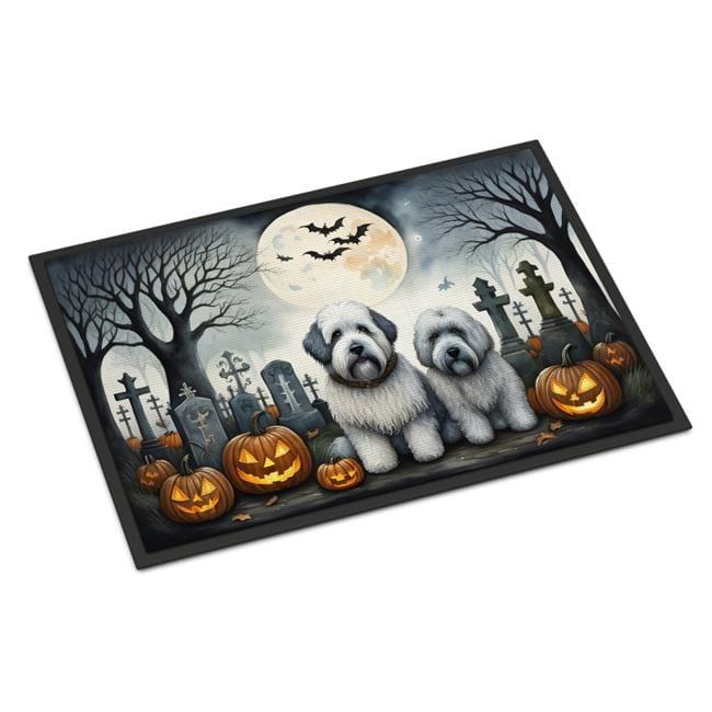 Halloween Old English Sheepdog Rubber Outdoor Doormat 24x36