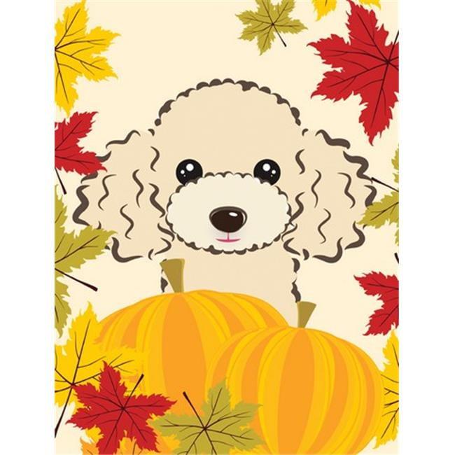 Carolines Treasures BB2064GF Buff Poodle Thanksgiving Flag Garden