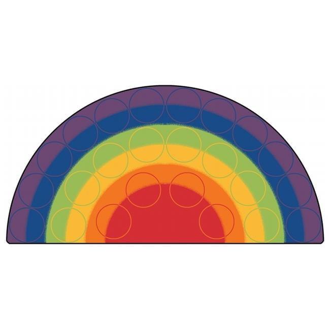 Carpets for Kids Rainbow Rows Seating Premium Tufted Multi Color Area Rug