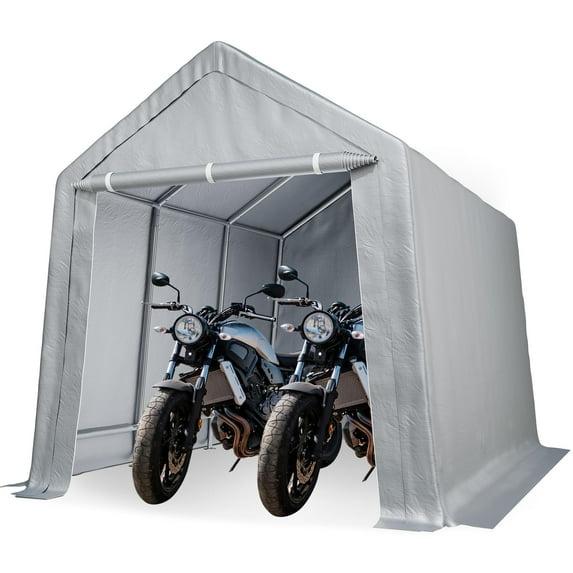 babevy Durable Canopy Carport With Storage Shed - Roll-Up Zipper Door in , 103.92" H x 96" W x 168" D