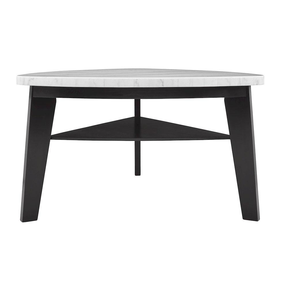 Carrara Marble Top Counter Height Table White/Black - Steve Silver Co.