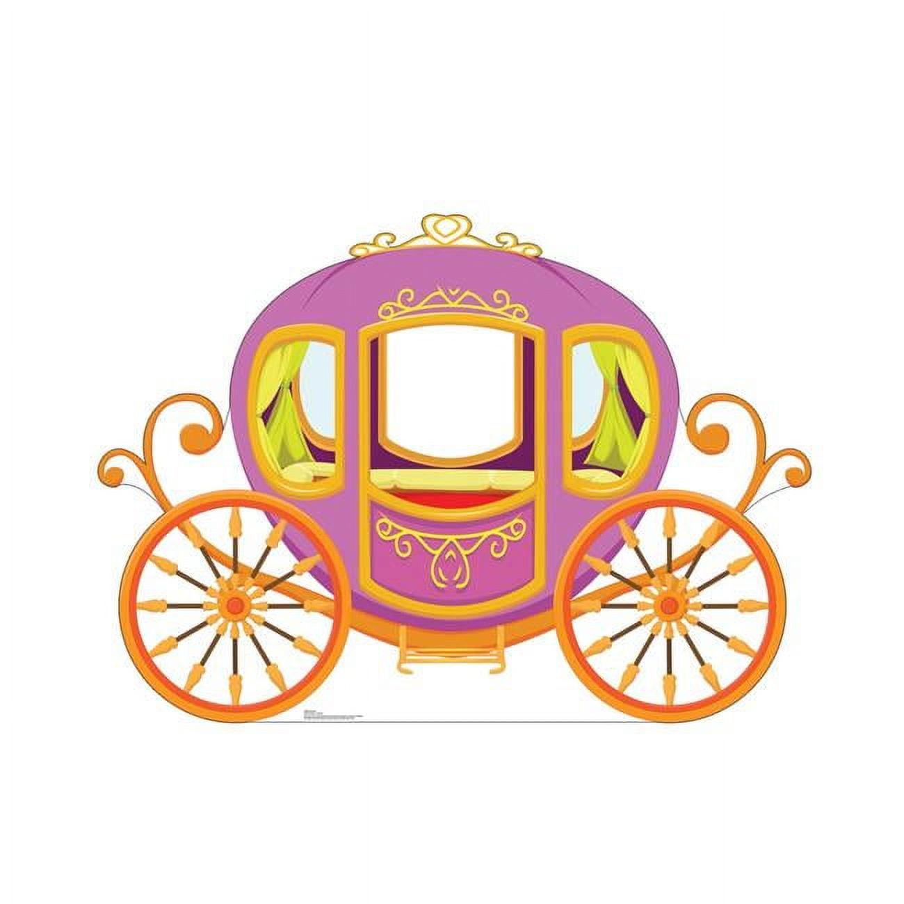 Purple and Orange Princess Carriage Cardboard Stand-in