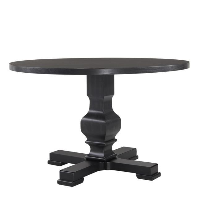 Charleston Espresso Round Wood Pedestal Dining Table