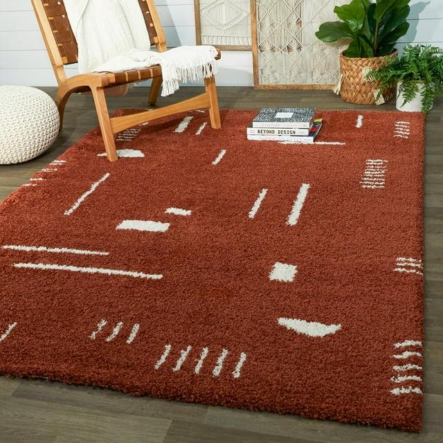 Morin Geometric Shag Area Rug