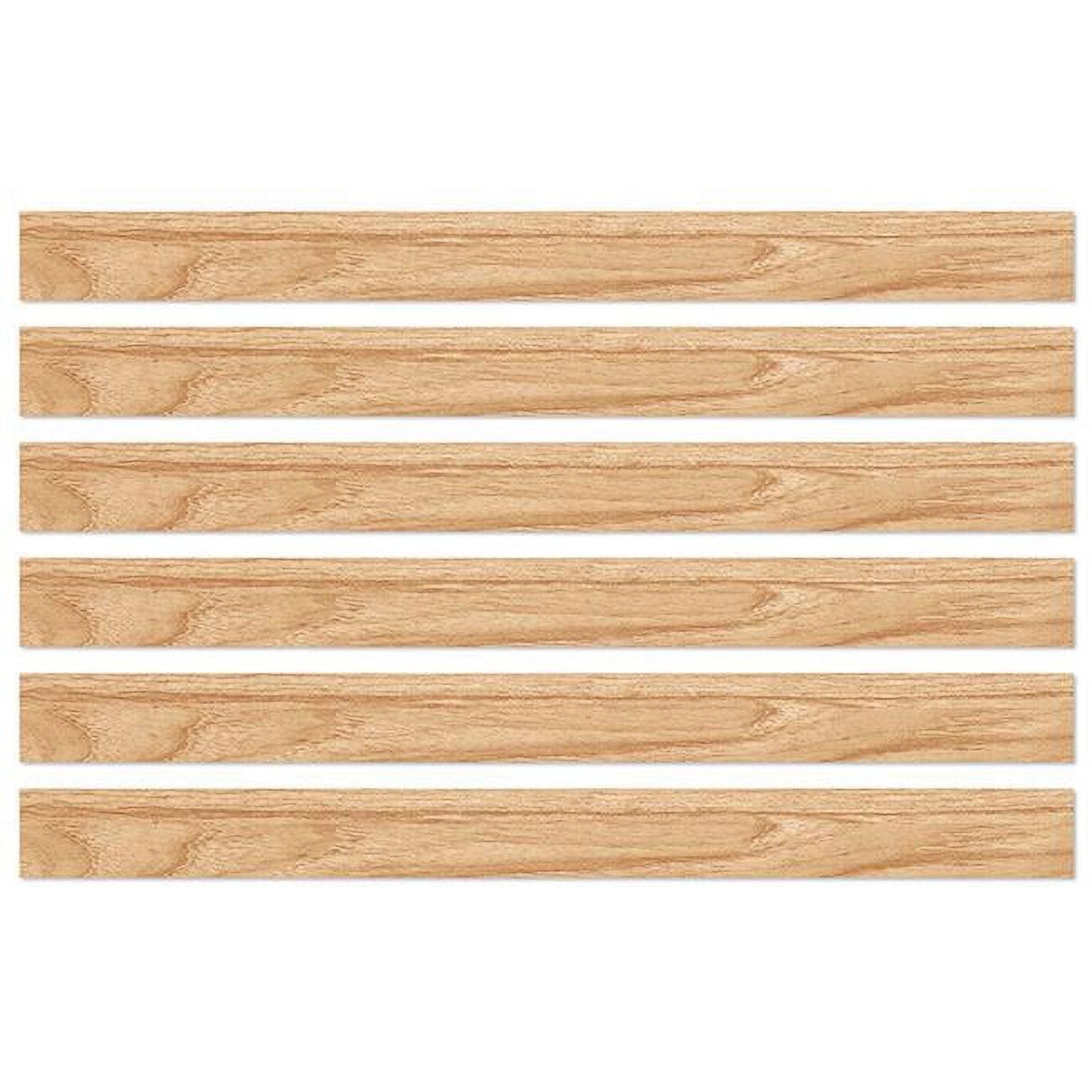 Carson Dellosa Education Grow Together Light Wood Grain Straight Borders, 36 Feet Per Pack, 6 Packs