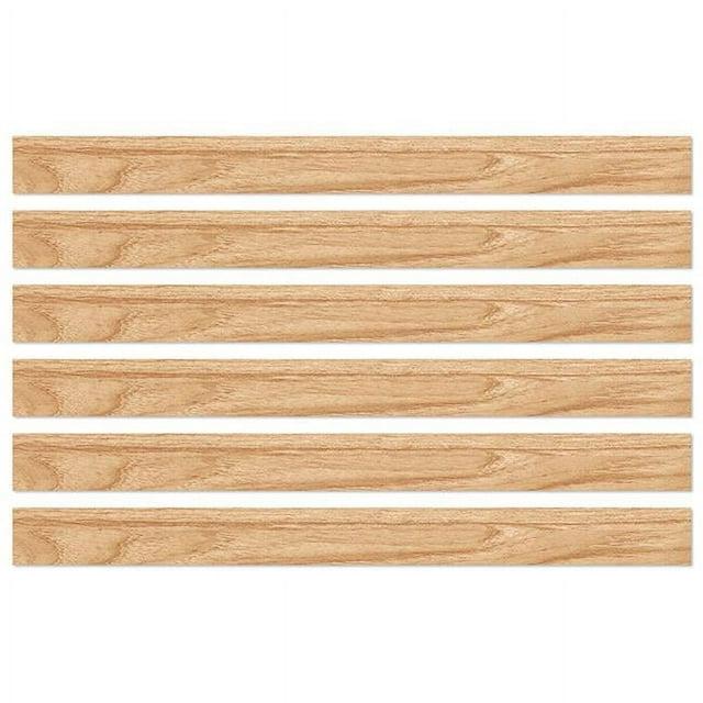 Carson Dellosa Education Grow Together Light Wood Grain Straight Borders, 36 Feet Per Pack, 6 Packs