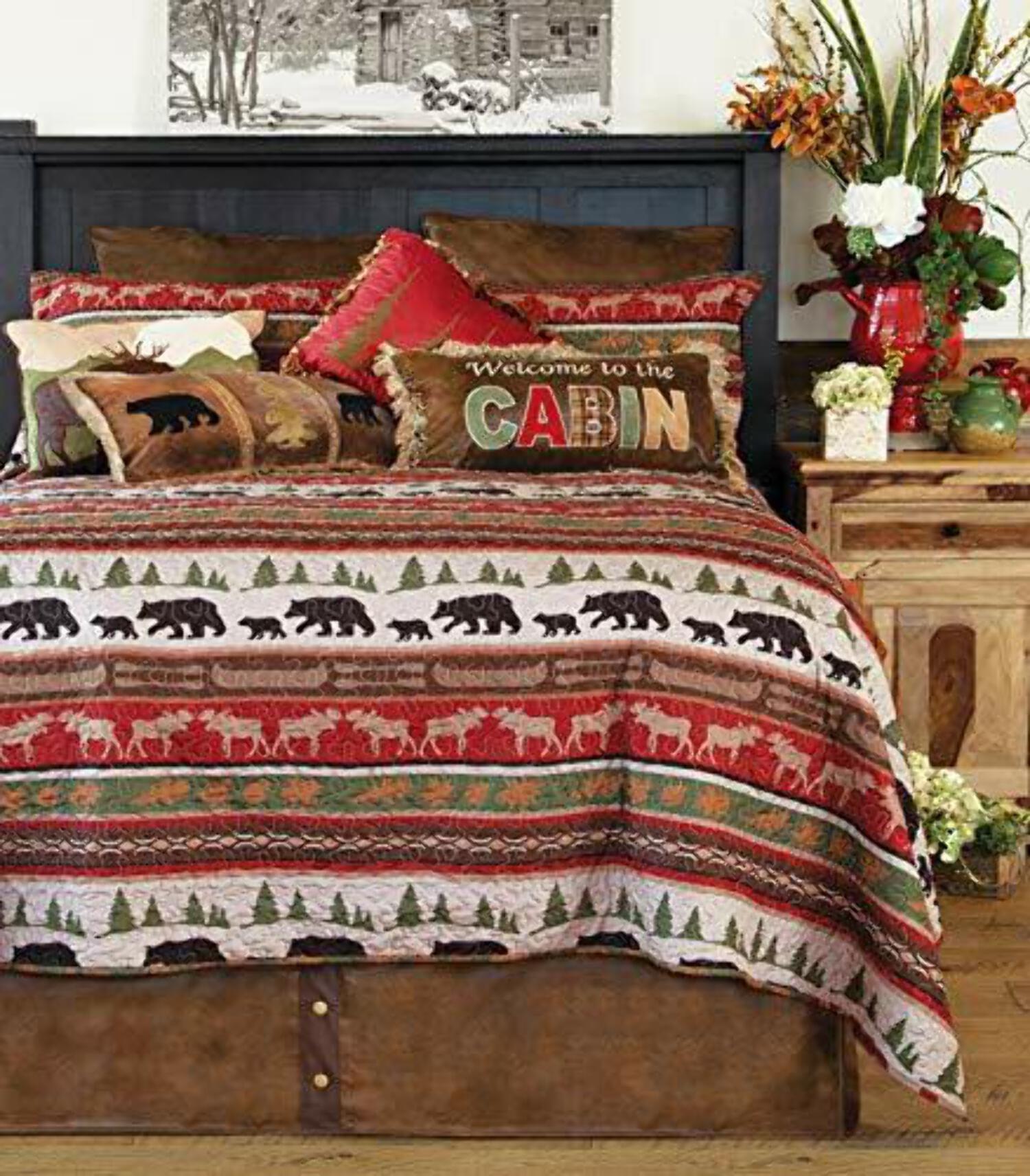 Carstens Inc. Cabin & Lodge Stripe Quilt Set