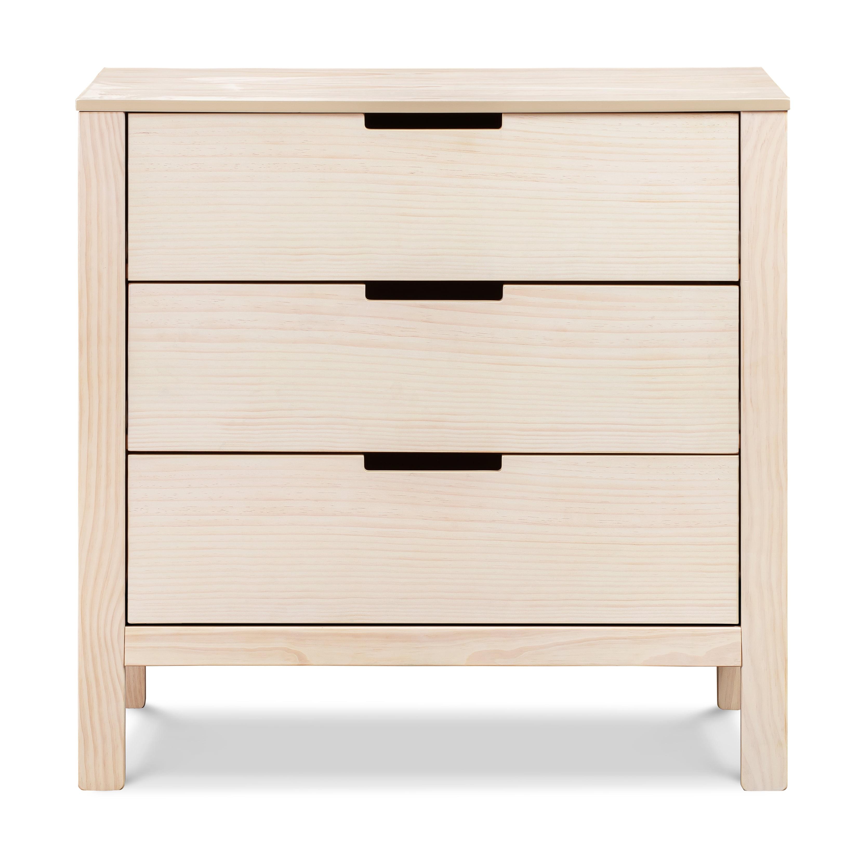 Washed Natural Pinewood 3-Drawer Nursery Dresser