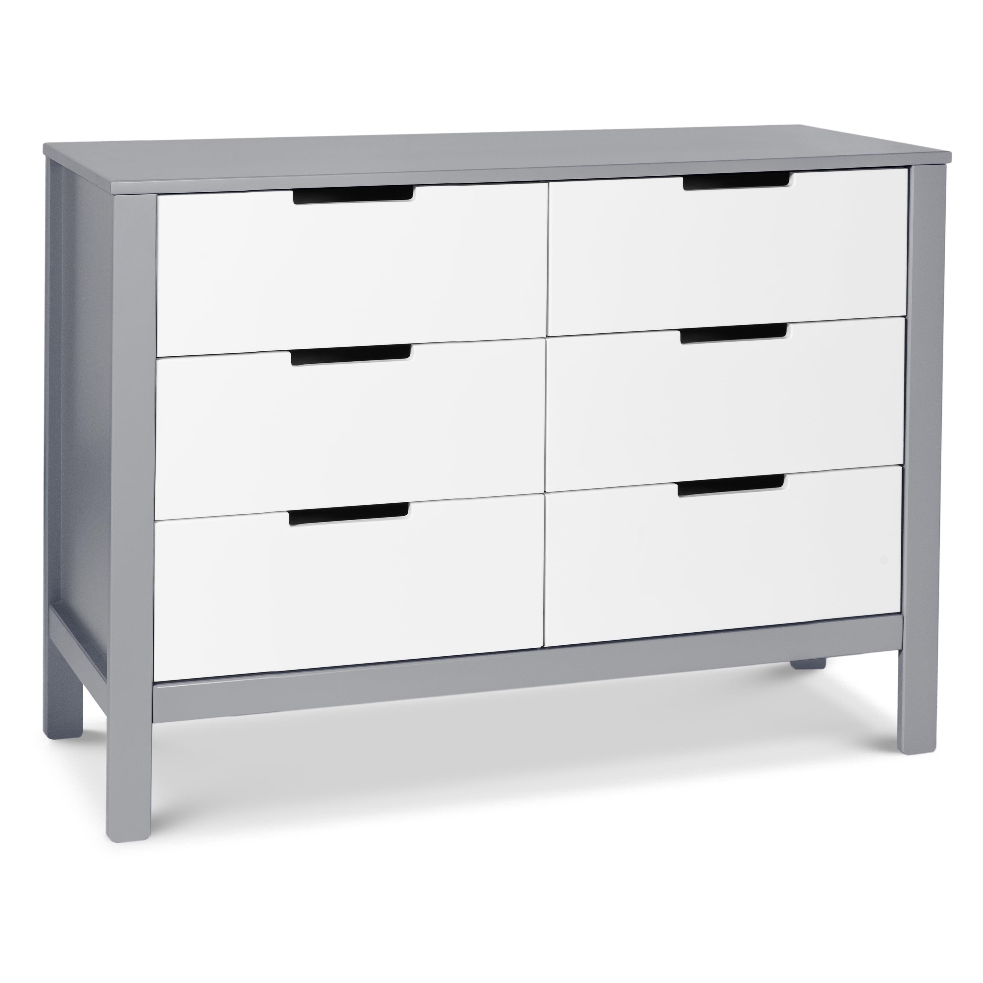 Carter's by DaVinci Colby 6-Drawer Dresser in Gray and White