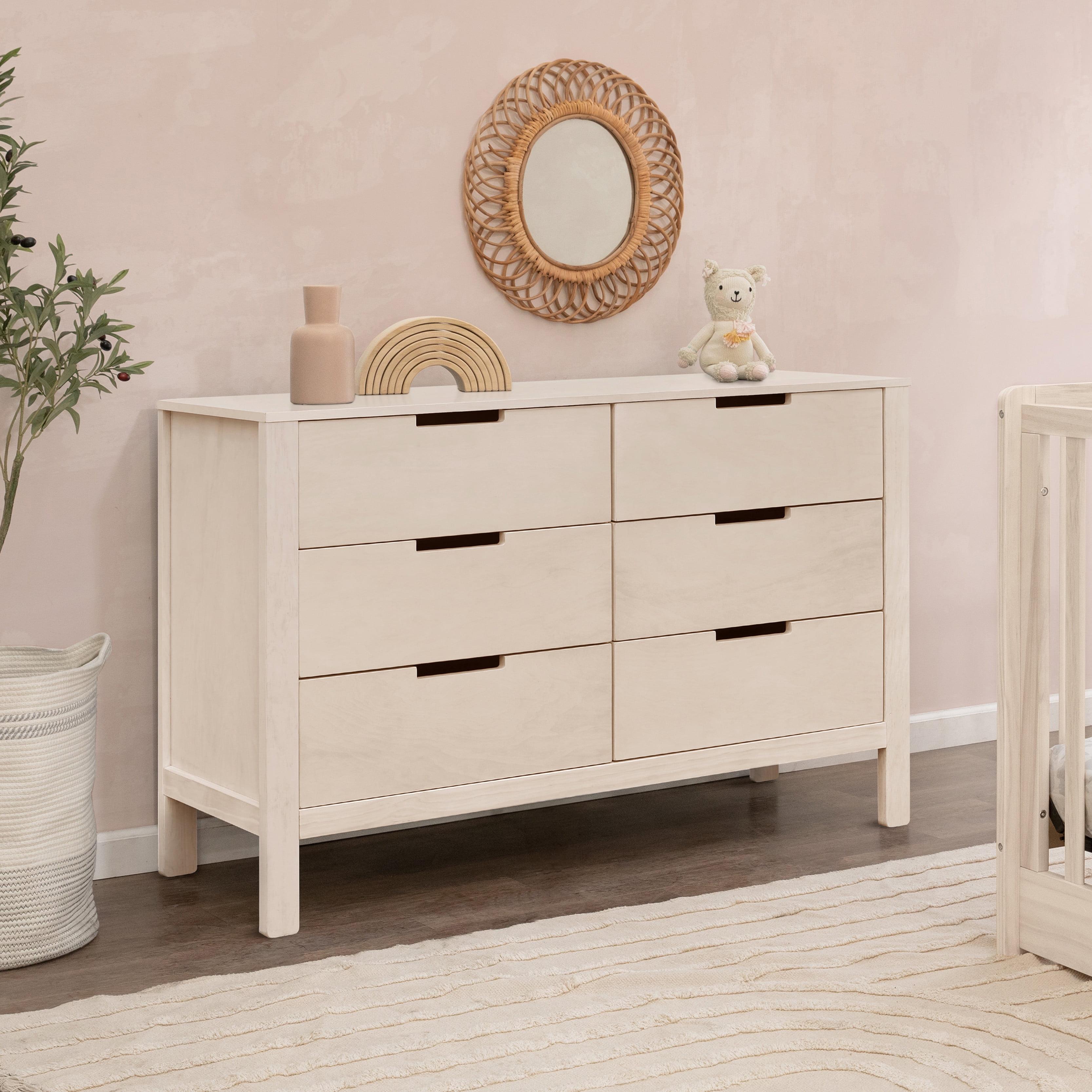 Washed Natural Double Nursery Dresser with Soft Close Drawer