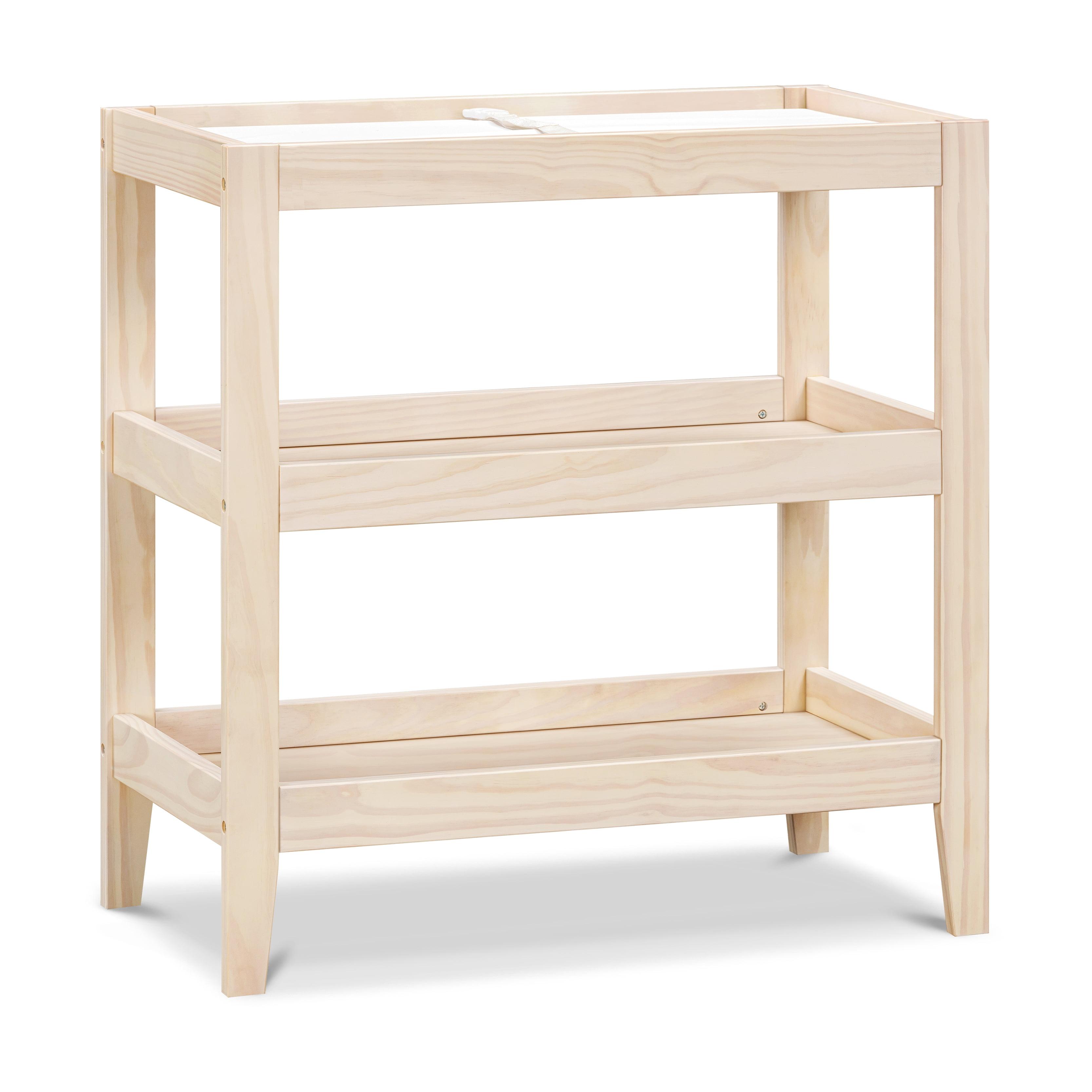 Washed Natural Pinewood Changing Table with Shelves