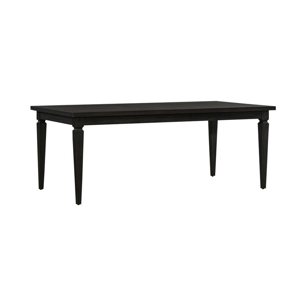 Black Rectangular Extendable Wood Dining Table