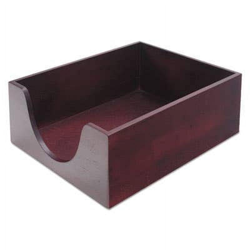 Carver Hardwood Letter Stackable Desk Tray, Mahogany