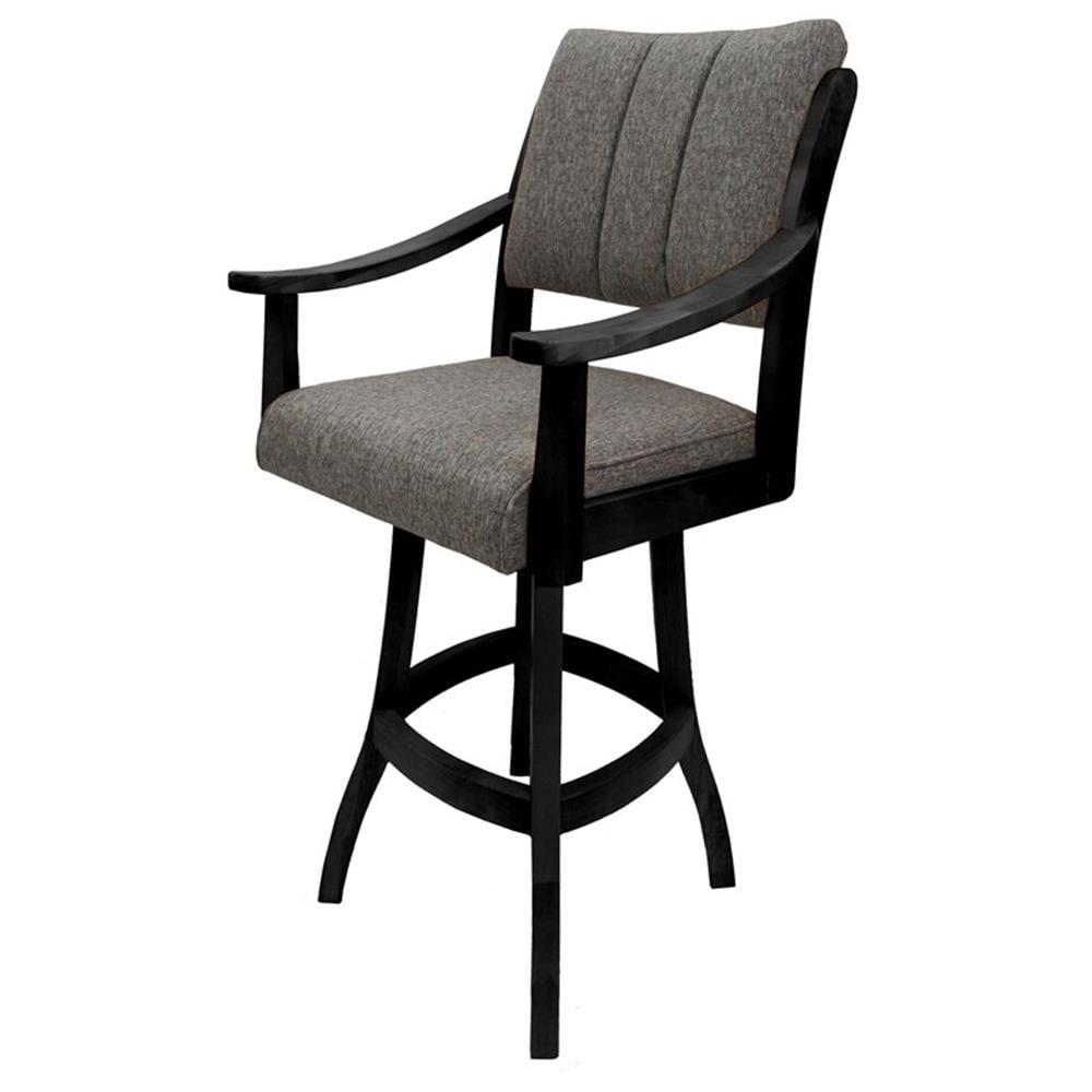 Casa Swivel Upholstered Counter Stool with Solid Wood Frame