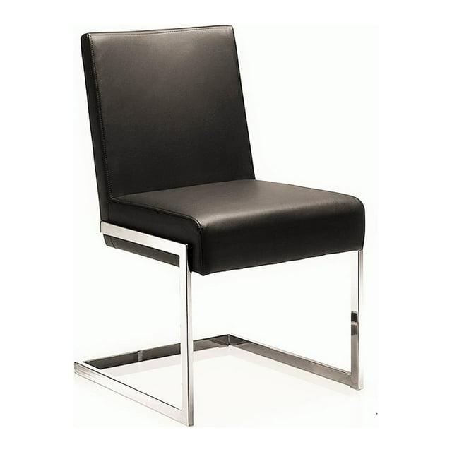 Casabianca Modern Fontana Faux Leather Dining Chair in Brown